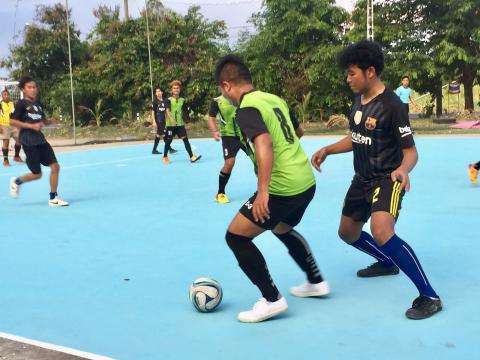 พิธีเปิดโครงการแข่งขันกีฬาฟุตซอลเยาวชนและประชาชนตำบลโนนขวาง